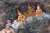 Detail from a mural painting with a 'Ramakien' motif - Thai version of the Indian Ramayana - from the temple complex of the Emerald Buddha, Bangkok (late 18th century) 